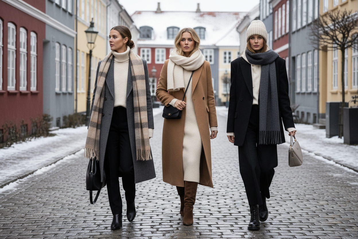 danish winter fashion with danish ladies wearing clothes